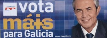 Mezcla de sloganes y fotografías de los candidatos